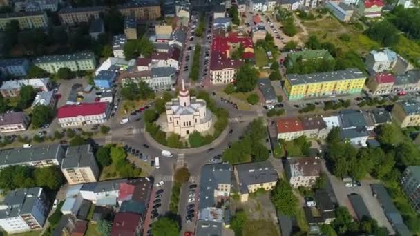Kościół Rzymskokatolicki Plac Tysiaclecia Siedlce Kosciol Aerial View Poland Wysokiej — Wideo stockowe