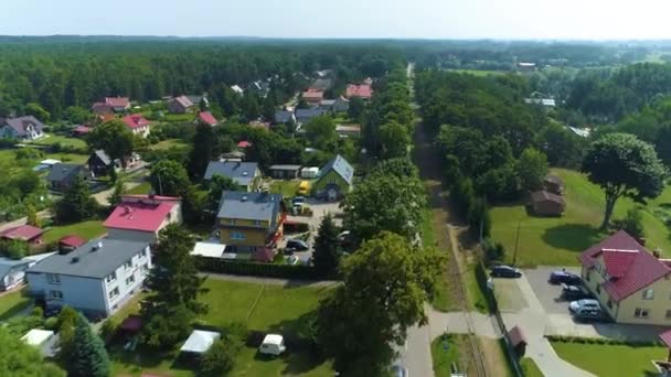 Krásná Krajina Jantar Piekny Krajobraz Aerial View Polsko Vysoce Kvalitní — Stock video