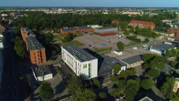 酒店Nest古城Gniezno Aerial View Poland 高质量的4K镜头 — 图库视频影像