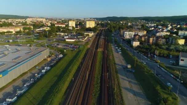 Rumia Stacja Kolejova火车站高质量的4K镜头 — 图库视频影像