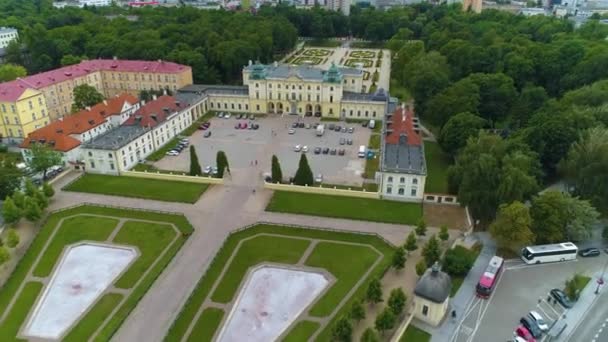 Palác Branickich Bialystok Barokní Palác Letecký Pohled Polsko Vysoce Kvalitní — Stock video
