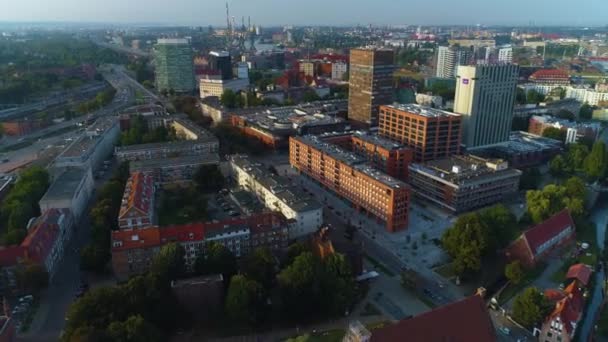 Panorama Street Rajska Gdansk Krajobraz Vista Aérea Polónia Imagens Alta — Vídeo de Stock