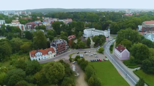 Воздушный Вид Польши Кошалина Высококачественные Кадры — стоковое видео