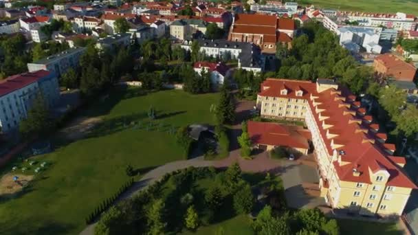 Manzara Diocesan Müzesi Lomza Muzeum Diecezjalne Hava Görünümü Polonya Yüksek — Stok video