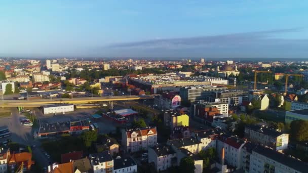 Beautiful Panorama Bydgoszcz Aerial View Poland Vysoce Kvalitní Záběry — Stock video