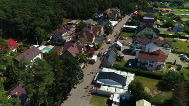 Krásná Krajina Debki Piekny Krajobraz Aerial View Polsko Vysoce Kvalitní — Stock video