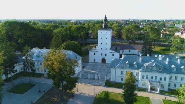 Palace Complex Biala Podlaska Zespol Palacowy Radziwillow Aerial View Poland — Stock Video