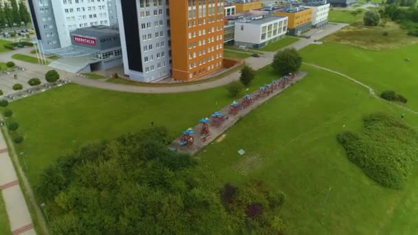 Koszalin Teknoloji Üniversitesi Politeknika Hava Görünümü Polonya Yüksek Kalite Görüntü — Stok video