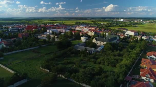 Beautiful Landscape Lomza Krajobraz Aerial View Poland High Quality Footage — Stock Video