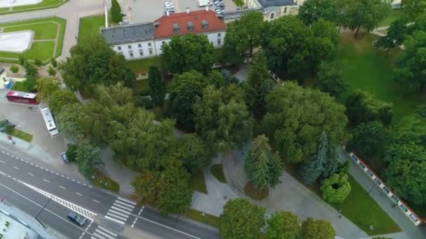 Plac Jana Pawla Bialystok Aerial View Poland High Quality Footage — Stock Video