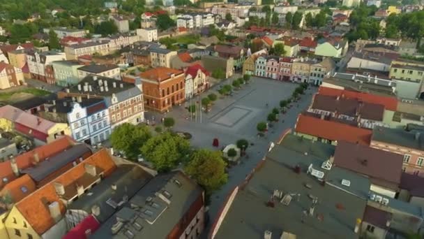 Market Center Puck Rynek Aerial View Poland High Quality Footage — Stock Video