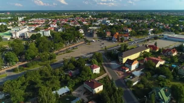 Prachtig Panorama Van Biala Podlaska Krajobraz Luchtfoto Uitzicht Polen Hoge — Stockvideo