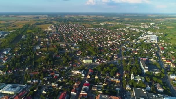 Biala Podlaska Krajobraz Hava Manzaralı Polonya Nın Güzel Panoraması Yüksek — Stok video
