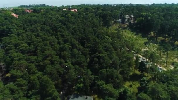 Prachtig Landschap Krynica Morska Piekny Krajobraz Luchtfoto View Polen Hoge — Stockvideo