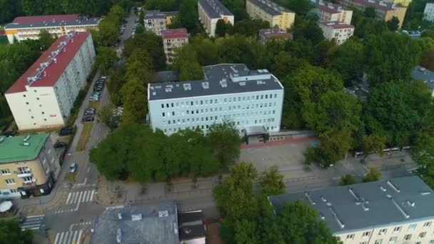 Kerületi Bíróság Pruszkow Szomorú Rejonowy Aerial View Lengyelország Kiváló Minőségű — Stock videók