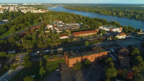 Gyönyörű Táj Torun Krajobraz Aerial View Lengyelország Kiváló Minőségű Felvételek — Stock videók