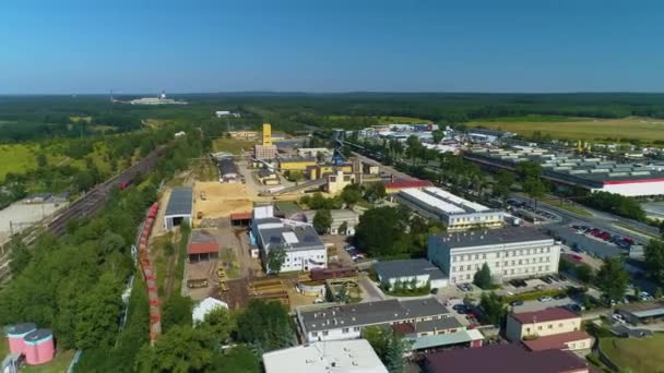 Industrial Area Lubin Obszar Przemyslowy Aerial View Poland Vysoce Kvalitní — Stock video
