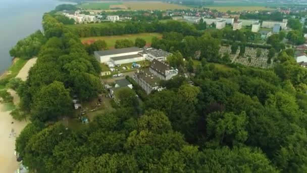 Güzel Manzara Puck Piekny Krajobraz Hava Manzarası Polonya Yüksek Kalite — Stok video