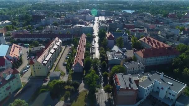 Beautiful Landscape Gniezno Krajobraz Aerial View Poland High Quality Footage — Stock Video