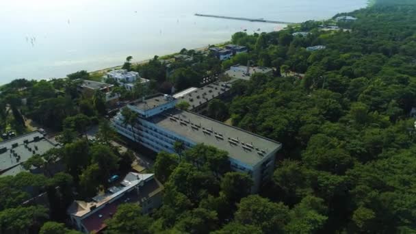 Apartamento Jurata Hotele Las Aerial View Polonia Imágenes Alta Calidad — Vídeos de Stock