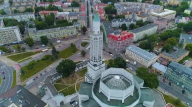 Küçük Bazilika Bialystok Bazylika Mniejsza Rocha Havacılık Polonya. Yüksek kalite 4k görüntü