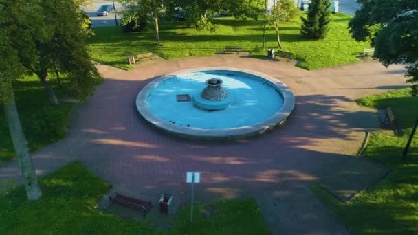 Beautiful Council Park Rumia Urzad Miasta Vista Aérea Polonia Imágenes — Vídeo de stock