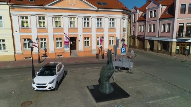 Monument Centaure Konin Pomnik Centaura Vue Aérienne Pologne Images Haute — Video