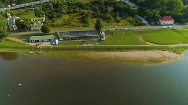 Admira Sports Club River Warta Gorzow Wielkopolski Air View Poland — Stok Video