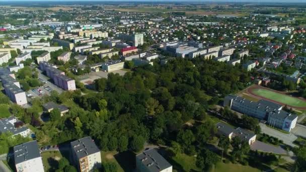 Schöne Landschaft Winiary Gniezno Krajobraz Luftaufnahme Polen Hochwertiges Filmmaterial — Stockvideo