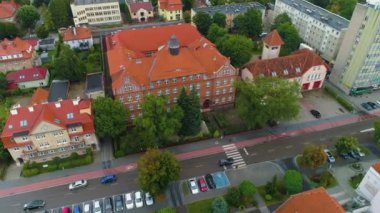 Lisedeki Elk Liceum Aerial View Polonya. Yüksek kalite 4k görüntü