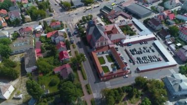 Mabet Ostroleka Sanktuarium Swietego Antoniego Hava Görüntüsü Polonya. Yüksek kalite 4k görüntü