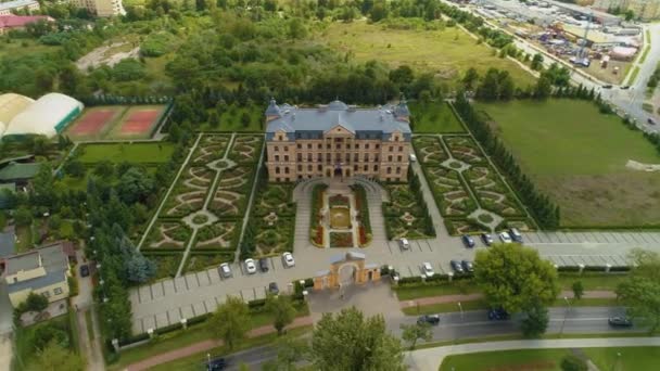Amber Palace Hotel Wloclawek Palac Bursztynowy Aerial View Poland Высококачественные — стоковое видео