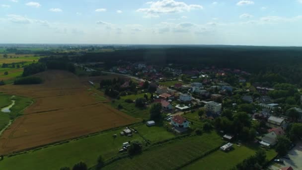 Schöne Landschaft Katy Rybackie Piekny Krajobraz Luftaufnahme Polen Hochwertiges Filmmaterial — Stockvideo