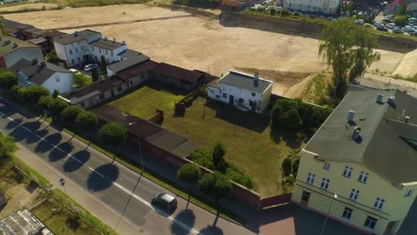 Street Swietego Jana House Wejherowo Domy Centrum Aerial View Poland — Stock video