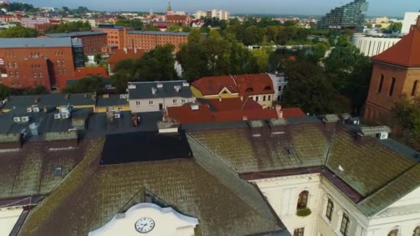 旧城市场Bydgoszcz Stary Rynek Centrum Aerial View Poland 高质量的4K镜头 — 图库视频影像