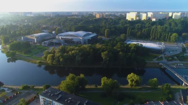 Spor Salonu Bydgoszcz Hala Sportowa Immobile Luczniczka Aerial View Poland — Stok video