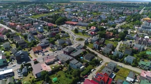 Rondo Downtown Wladyslawowo Vista Aérea Polonia Imágenes Alta Calidad — Vídeos de Stock