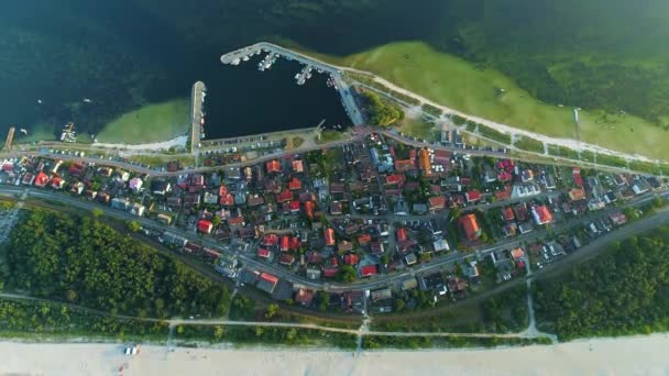 Top Landscape Kuznica Krajobraz Aerial View Poland Кадри Високої Якості — стокове відео