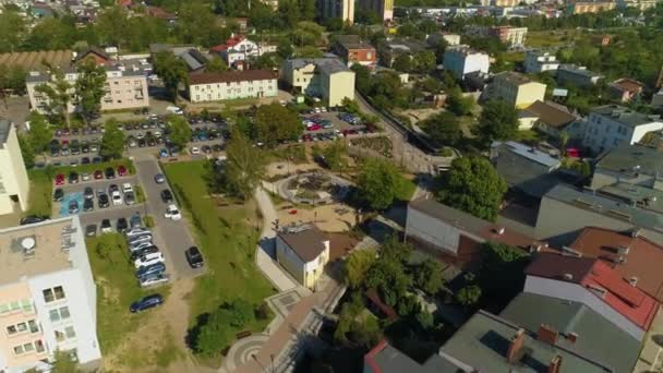 Cedron Park Downtown Wejherowo Centrum Luftaufnahme Polen Hochwertiges Filmmaterial — Stockvideo