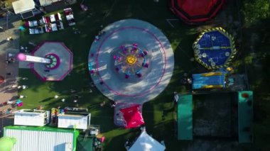 Discovery Park Leba Parkı Rozrywki Havacılık Görünümü Polonya. Yüksek kalite 4k görüntü