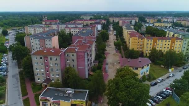 Pruszkow Konutları Mieszkania Havacılık Görünümü Polonya Yüksek Kalite Görüntü — Stok video
