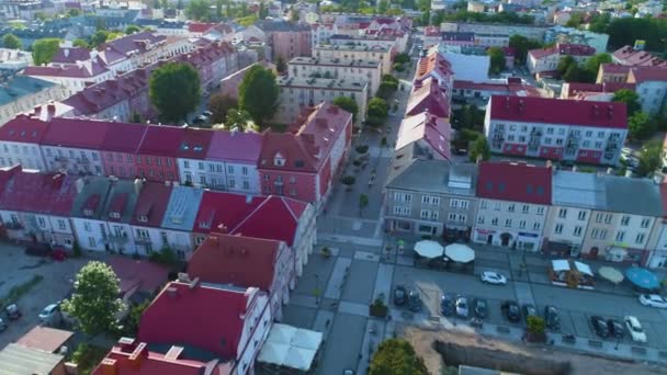 Eski Kasaba Marketi Lomza Miasto Rynek Hava Görüntüsü Polonya Yüksek — Stok video