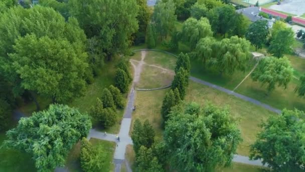 公园Aleksandra Siedlce Aerial View Poland 高质量的4K镜头 — 图库视频影像