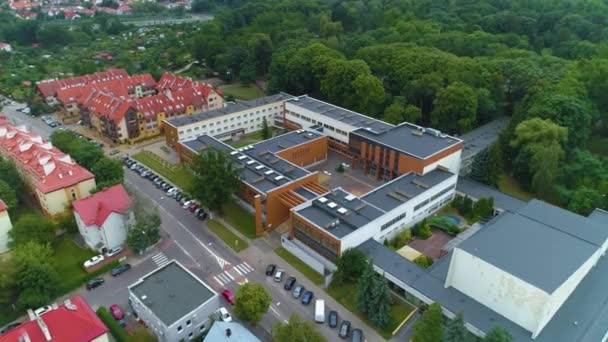 Paderewski Music School Complex Bialystok Szkola Muzyczna Aerial View Poland — Stock Video