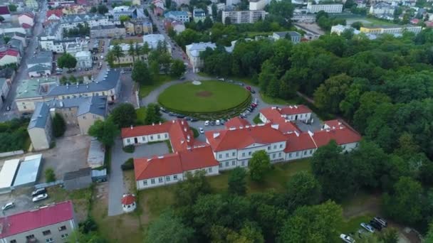 Palacio Siedlce Palac Oginskich Vista Aérea Polonia Imágenes Alta Calidad — Vídeos de Stock
