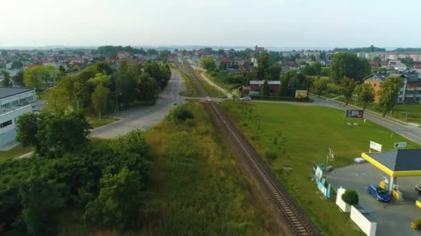 Vackra Landskap Puck Piekny Krajobraz Antenn View Poland Högkvalitativ Film — Stockvideo