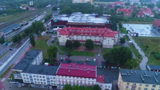 Brama Mazur Alışveriş Merkezi Elk Galeria Hava Görüntüsü Polonya Yüksek — Stok video