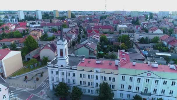 Eldership Council Ostroleka Starostwo Urzad Miasta Aerial View Poland Vysoce — Stock video