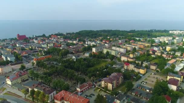 Gyönyörű Táj Puck Piekny Krajobraz Aerial View Lengyelország Kiváló Minőségű — Stock videók