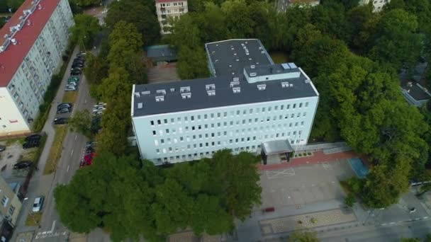 Pruszkow地方裁判所悲しいRejonowy空中ビューポーランドで 高品質4K映像 — ストック動画